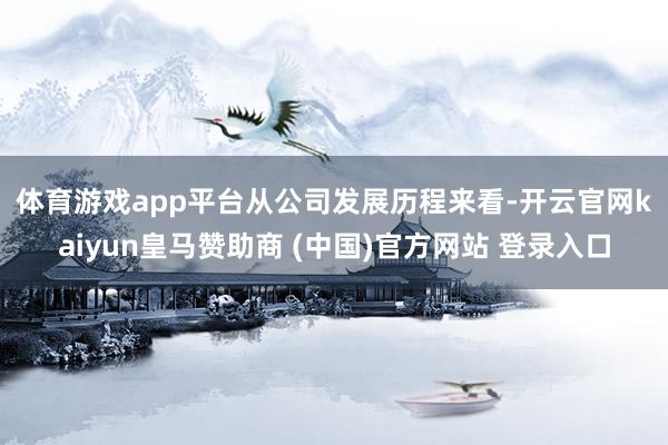 體育游戲app平臺(tái)　　從公司發(fā)展歷程來看-開云官網(wǎng)kaiyun皇馬贊助商 (中國(guó))官方網(wǎng)站 登錄入口
